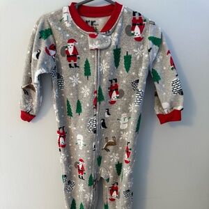 Carter's Holiday Print Kids Footie Pajama